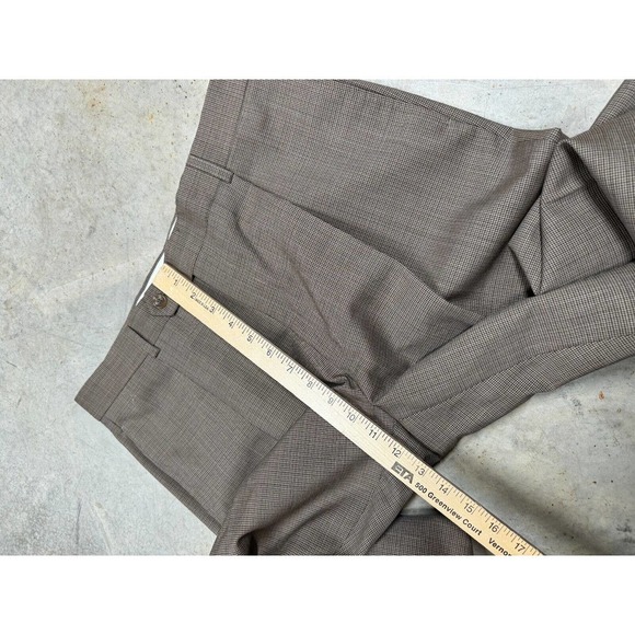 NEW Jones New York Womens Pants Worsted Wool Roger Trousers 33.5x37 Brown - Picture 10 of 11